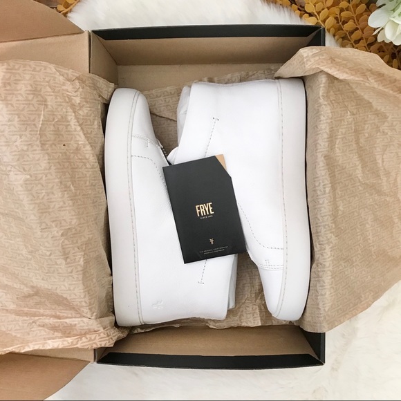 NEW Frye Lena Zip High Italian Leather Sneaker - Picture 9 of 16